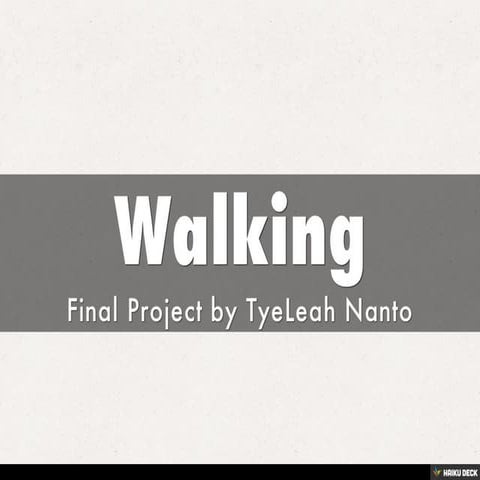 Walking | PDF