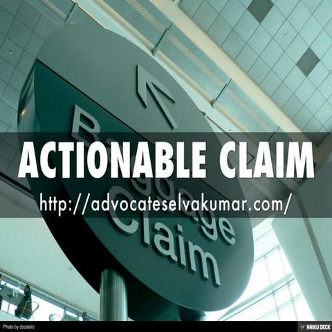 ACTIONABLE CLAIM