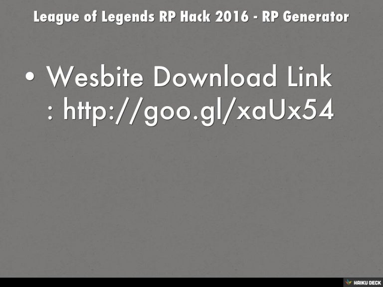League of legends hack rp download 2016 full