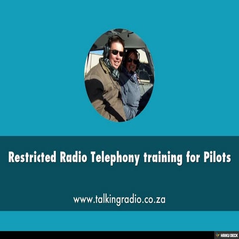 Restricted Radio Telephony training for Pilots