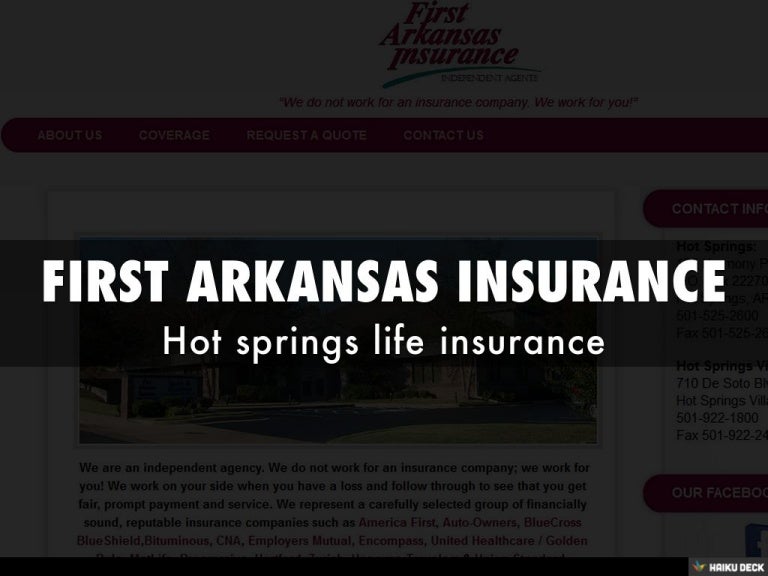 FIRST ARKANSAS INSURANCE