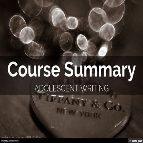 Course Summary