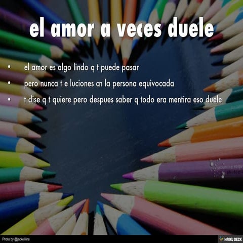 el amor a veces duele