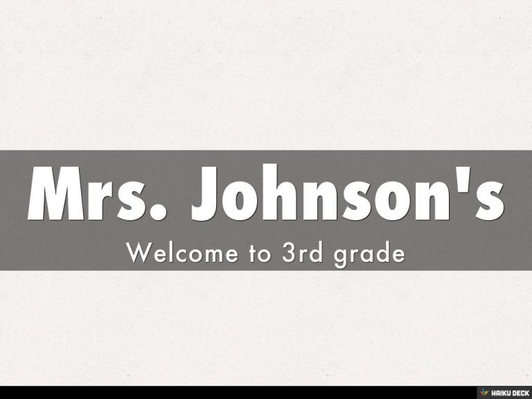 Mrs. Johnson's
