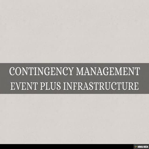 Contingency Management