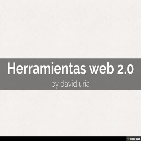 Herramientas web 2.0