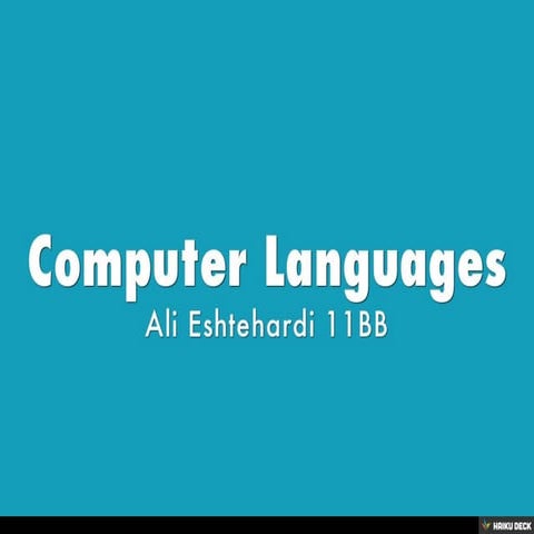 Computer Languages