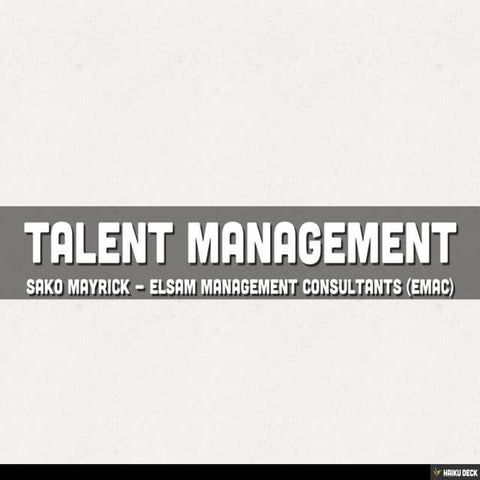 Talent Management