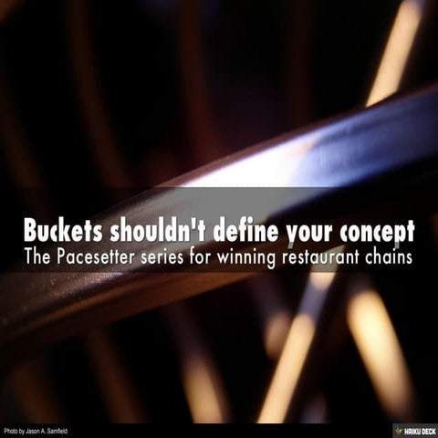 Buckets shouldn't define your concept - avoid segmentation | Pacesetter serie...