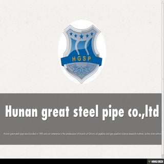 Hunan great steel pipe co.,ltd