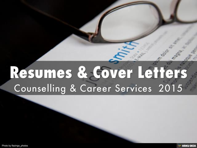 Resumes & Cover Letters