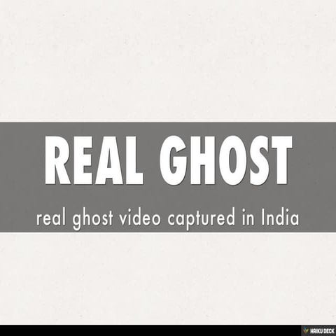 REAL GHOST | PDF