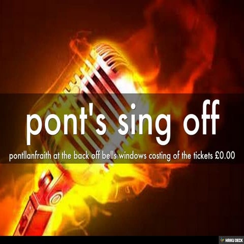 pont's sing off | PDF