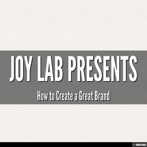 Joy Lab Presents