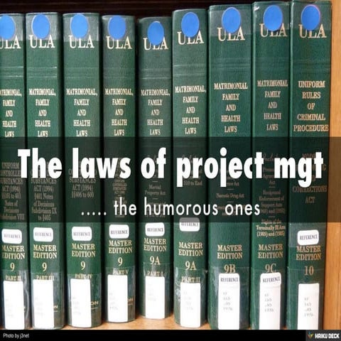 The laws of project mgt