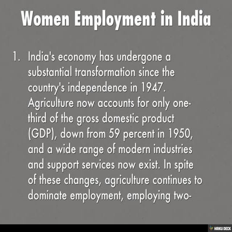 Madhvi Sekhri - Women Employment in India | PDF