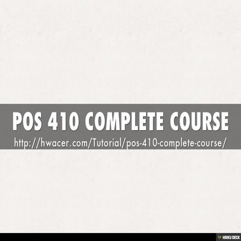 POS 410 COMPLETE COURSE