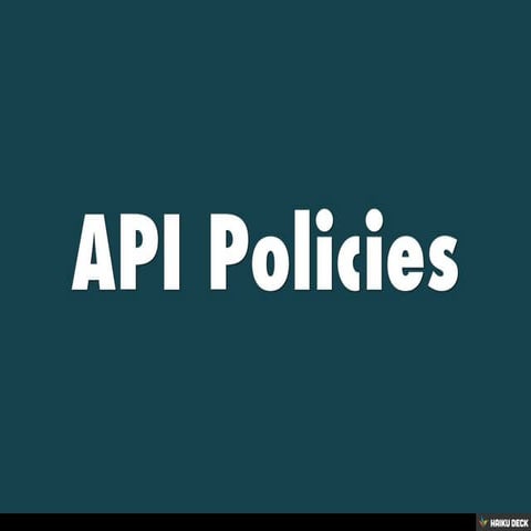 API Policies