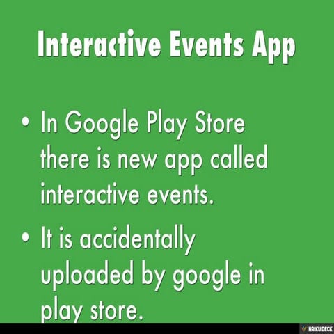 Interactive Events App | PDF