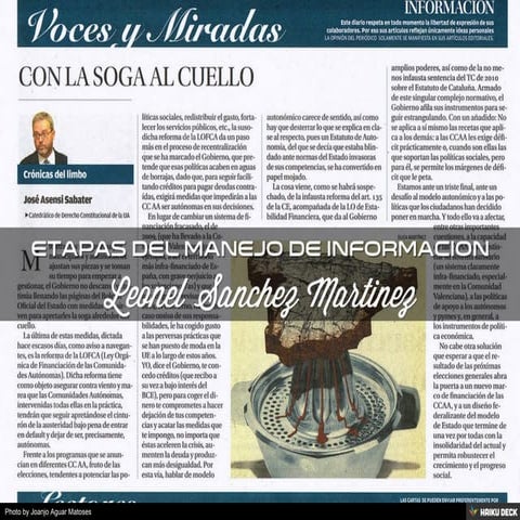 etapas del manejo de informacion