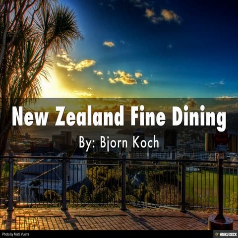 New Zealand Fine Dining