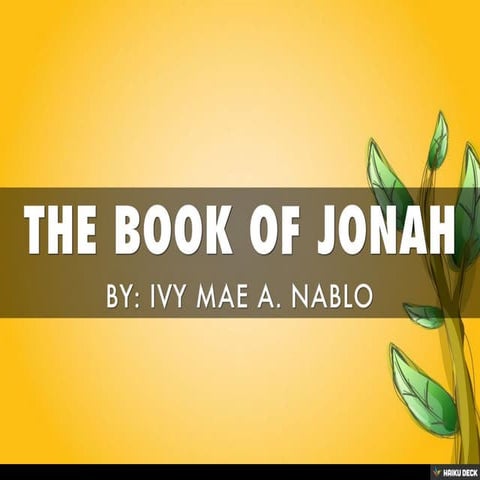 THE BOOK OF JONAH | PDF