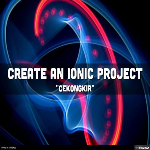 Create an ionic project