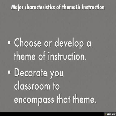 Thematic approach for English language learners.