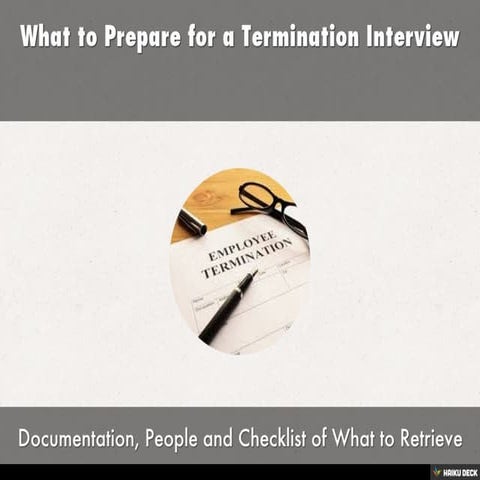 How to Prepare for a Termination Interview