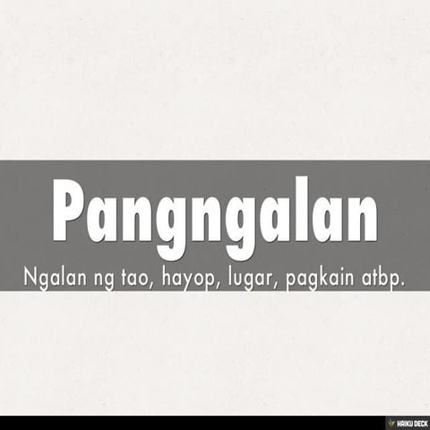 Pangngalan | PDF