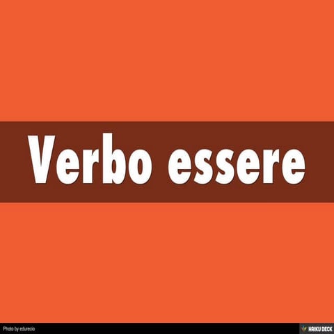 Verbo essere