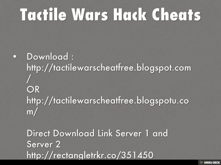 Tactile wars hack android - rylasem