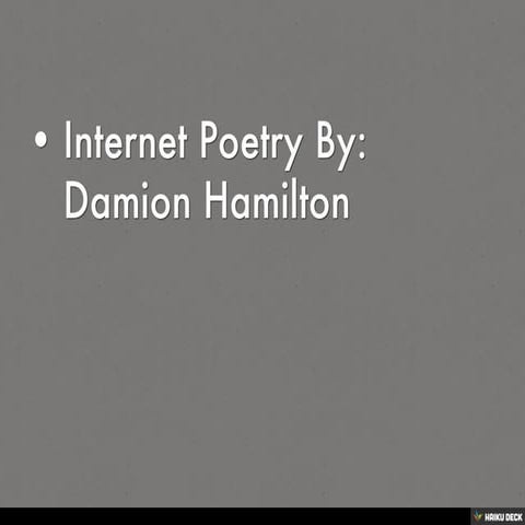 Internet Poetry | PDF