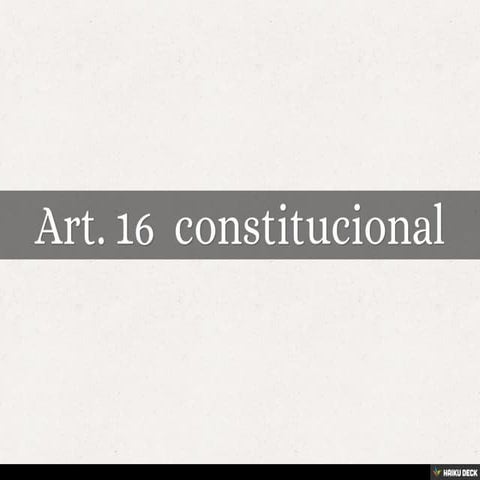 Art. 16  constitucional