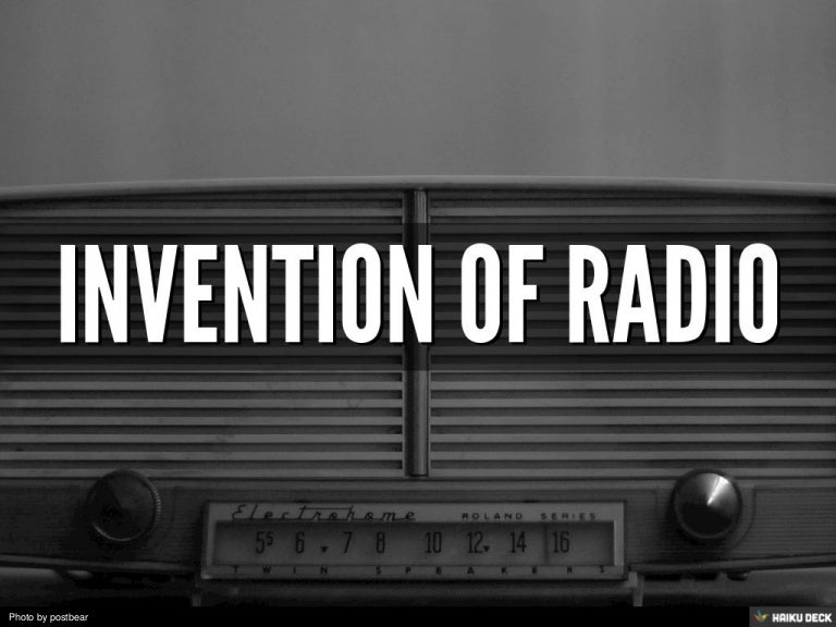 Invention of RAdio