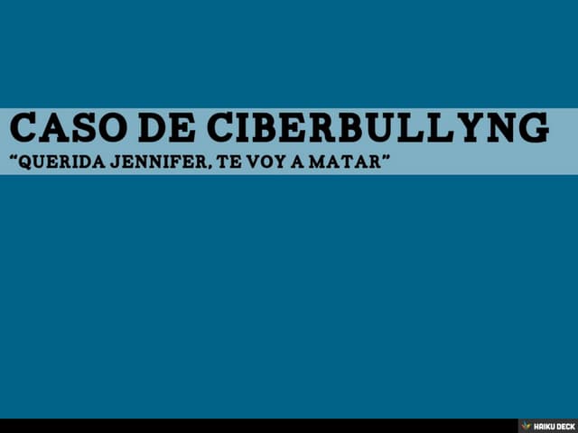 Caso de ciberbullyng