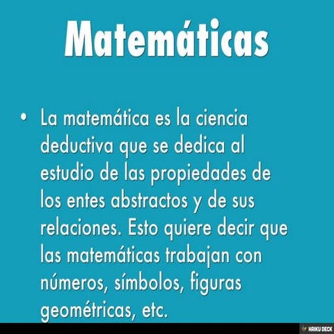 Matemáticas