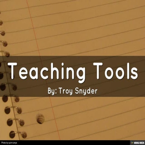 Teaching Tools