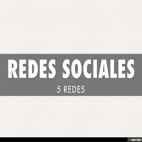 REDES SOCIALES