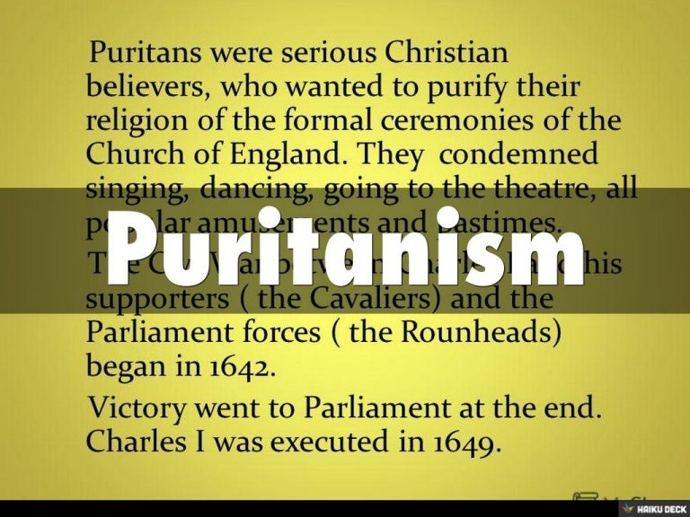 Is This The Defining Feature Missing From Puritanism - rg19f3j