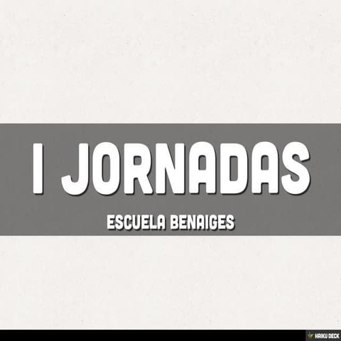 I JORNADAS