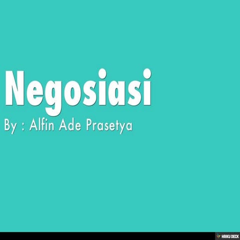 Negosiasi