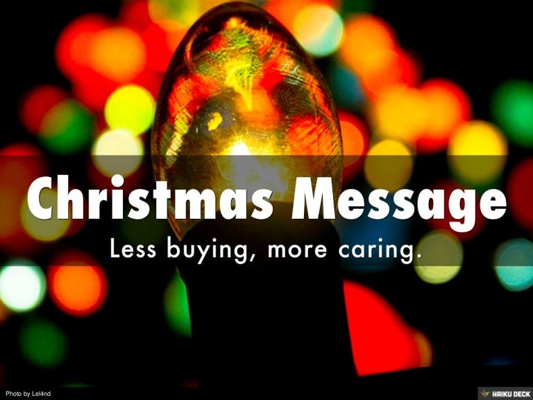 Christmas Message