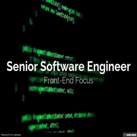 Senior Software Engineer | PPT