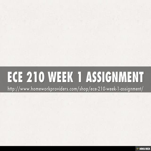 ECE 210 WEEK 1 ASSIGNMENT | PDF