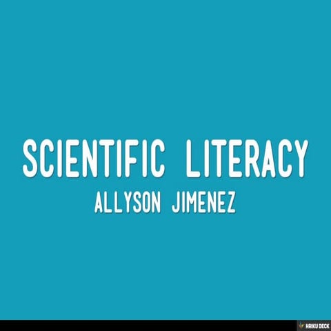 Scientific Literacy