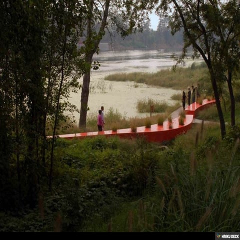 The Red Ribbon Park, Qinhuangdao City, Hebei Province, China, designed ...