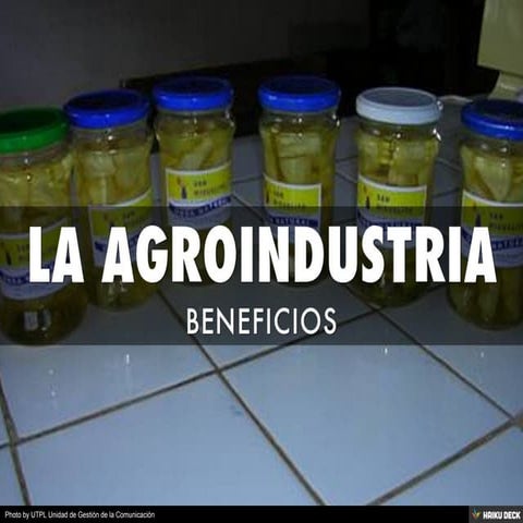 LA AGROINDUSTRIA