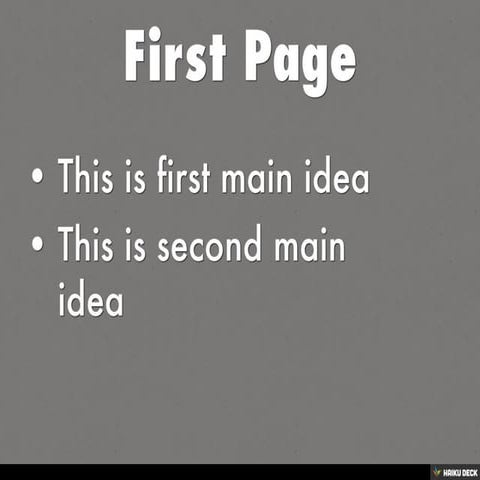 First Page | PPT