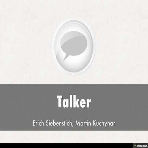 Talker | PDF